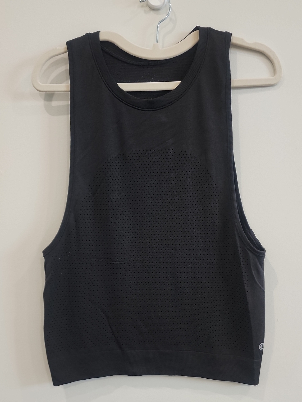lululemon athletica Black Perforated Muscle Tank